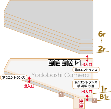 B1F-6F フロアマップ